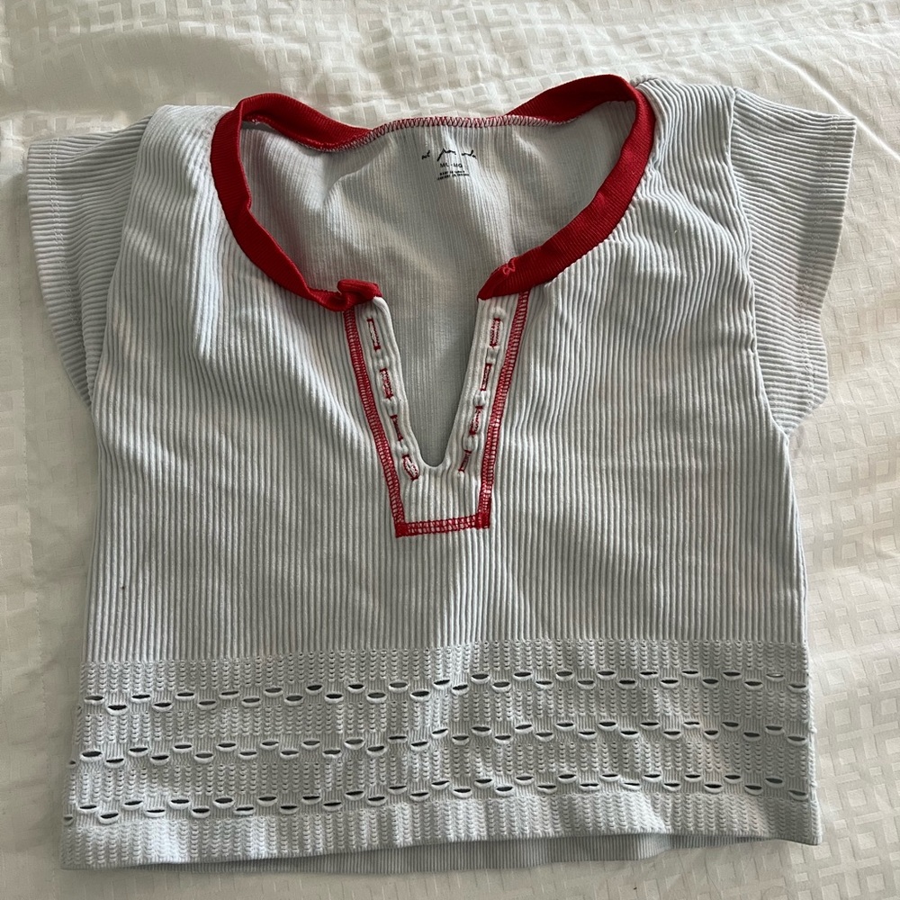 Urban Outfittera Out from Under Crop Tank in Red/White